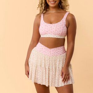 NWT Blogilates SET - Bow Back Corset Sports Bra & Ballerina Skort